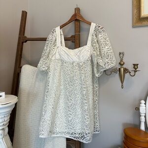 BCBG Puff Sleeve Mini Dress